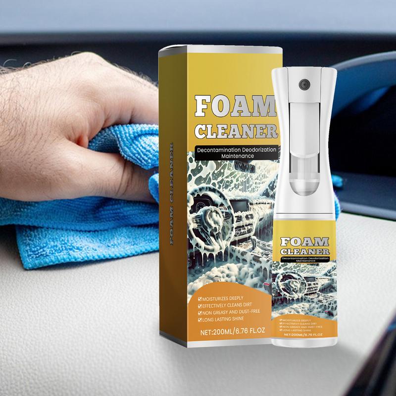 Leather Cleaner Interior - สเปรย์โฟมอเนกประสงค์สำหรับทำความสะอาดภายในรถยนต์สเปรย์ทำความสะอาดหนังทำความสะอาดพื้นผิวรถยนต์โฟมทำความสะอาดล้างรถบำรุงรักษา